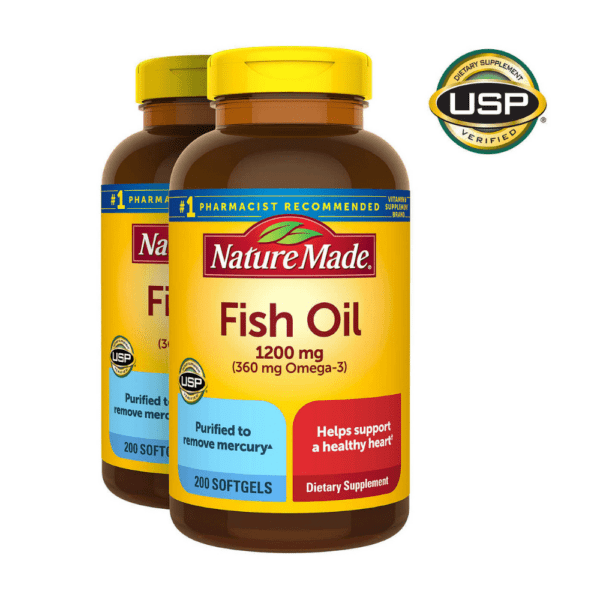 Fish Oil Omega-3 1200 mg  x 200 Softgels Nature Made - Image 3