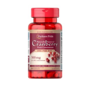 Cranberry Extract (Arándano) 25000 mg (Equivalente a 500mg) x 60 Capsulas Puritan