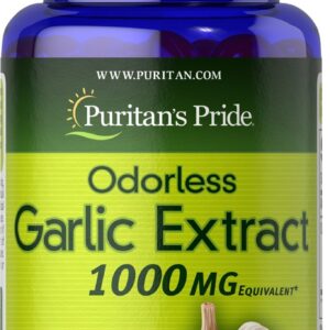 GARLIC Ajo Concentrado Sin Olor Puritan’s Pride 100 Softgels