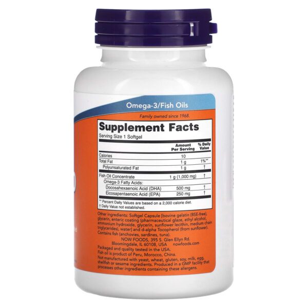 DHA-500 Fish Oil (Aceite Pescado) x 90 Softgels Now - Image 2