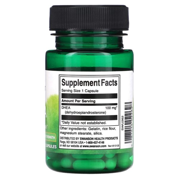 DHEA 100 mg 60 Capsulas Swanson - Image 2