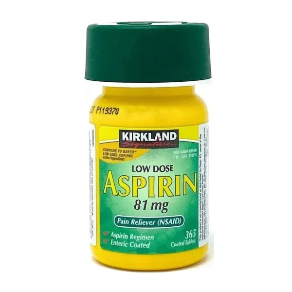 Aspirina 81mg Frasco x 365 Tabletas Kirkland, .