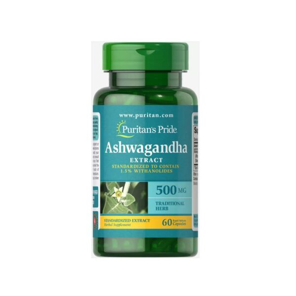 Ashwagandha 500 mg 60 Capsulas Puritans P