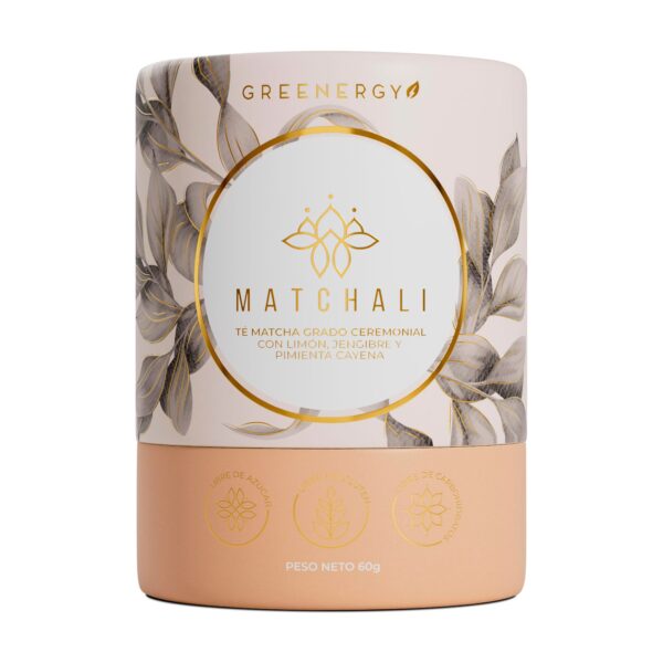 Te matcha MATCHALI grado ceremonial importado de Japón 60g (Limón, Jengibre y Pimienta Cayena)