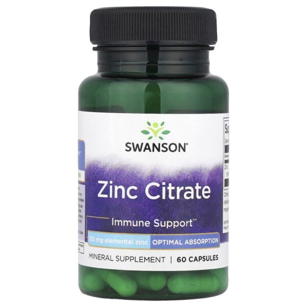 Zinc Citrato x 60 Capsulas Swanson