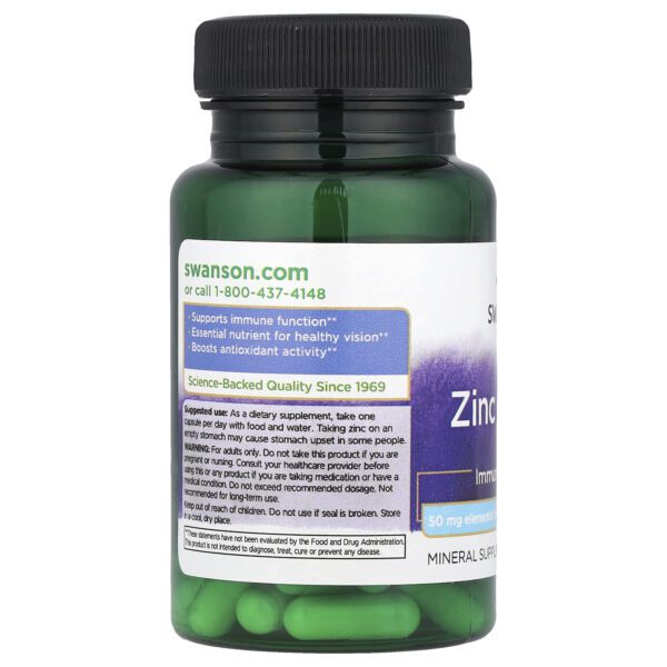 Zinc Citrato x 60 Capsulas Swanson - Image 3