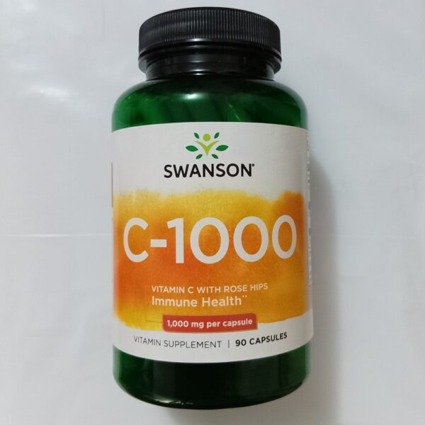 Vitamina C-1000 mg Rose Hips x 90 Capsulas Swanson