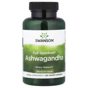 Comprar Ashwagandha Swanson 450 mg - 100 Cápsulas (Withania somnifera) Suplemento Dietario